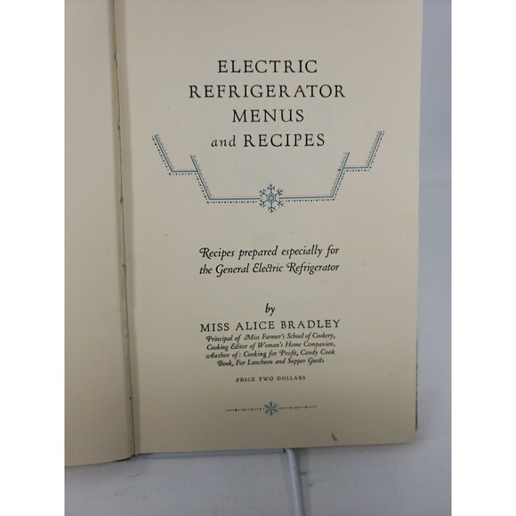 Electric Refrigerator Recipes and Menus Cookbook 1928 General Electric GE - Picture 5 of 16